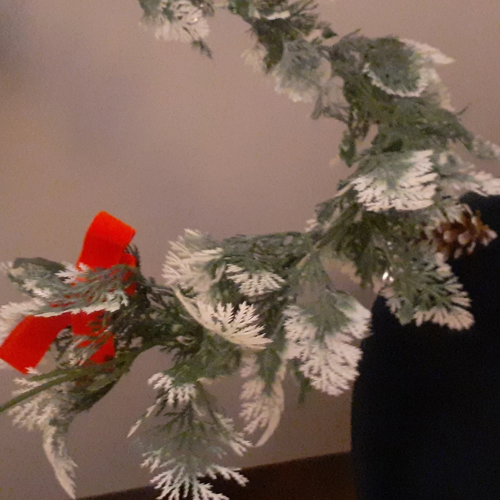 Decorative Garland 9 ft. long. Hanging holiday decor.